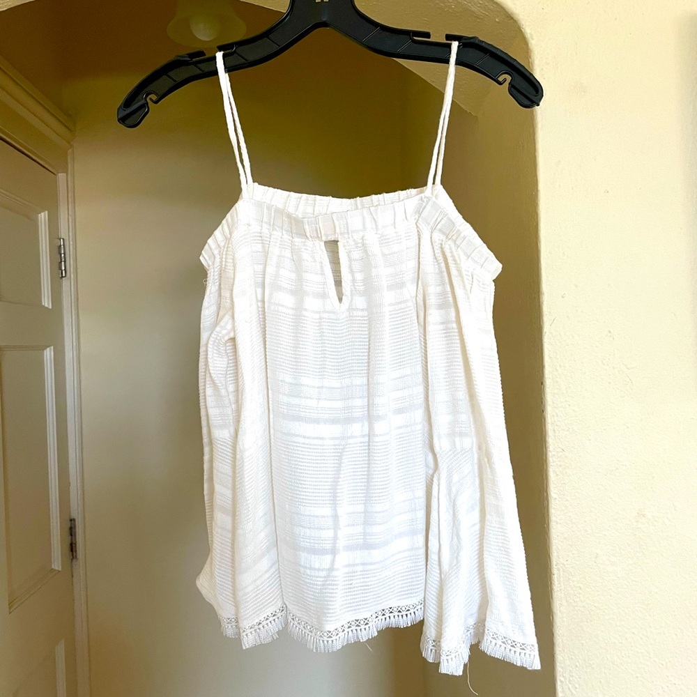 Off shoulder white cotton top
